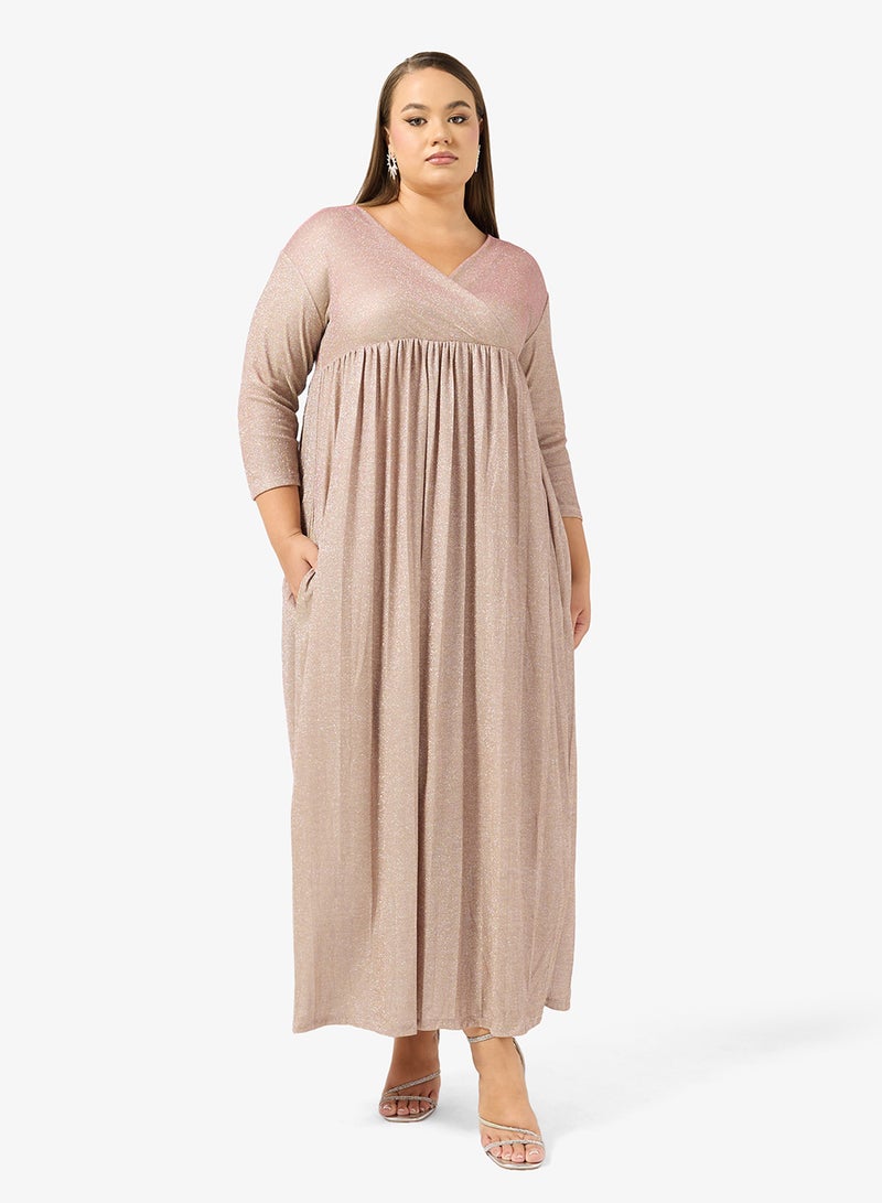 Ella Plus Shimmer A-line Dress - Image 4